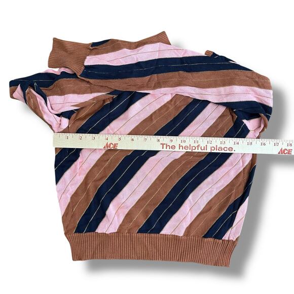 Foxiedox Striped Knit 2 Piece Set S Sweater + Maxi Skirt Festival Retro Boho Y2K - Picture 3 of 10